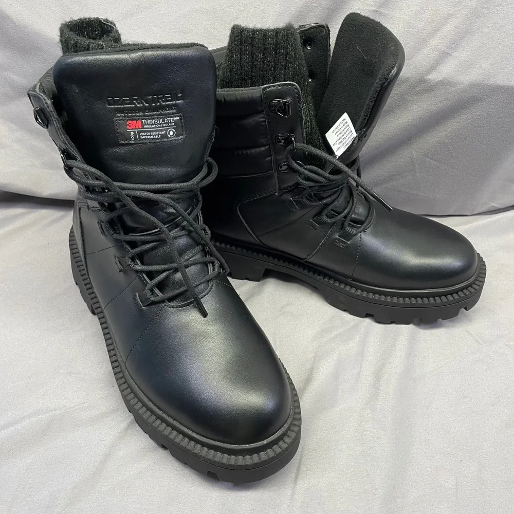 Ozark Trail‎ Mens Black Winter Boots 400g 3M Thinsulate Water Resistant Size 9